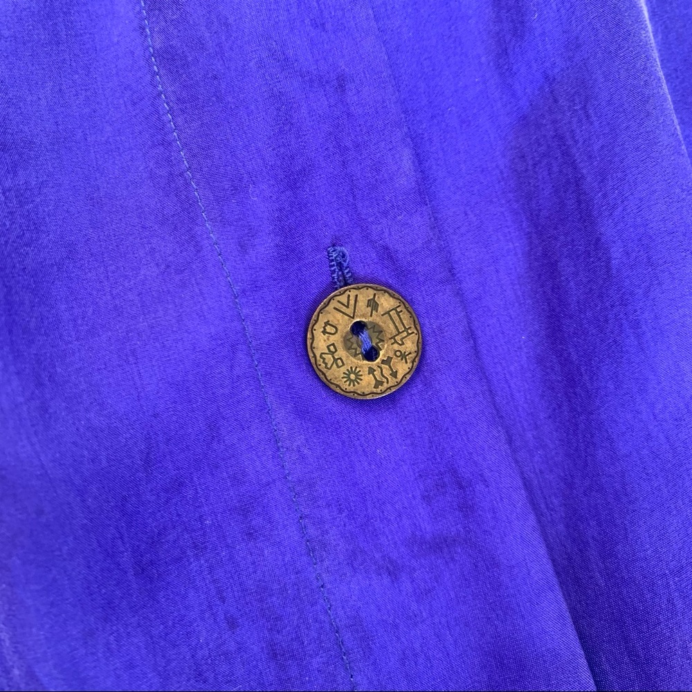 Vintage Saks Real Clothes Silk Blue Jumpsuit - Picture 8 of 14